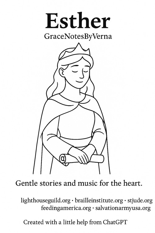 Product picture Queen Esther from the Bible children coloring page